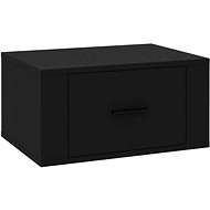 SHUMEE Nástěnný noční stolek černý 50 × 36 × 25 cm - Night Stand