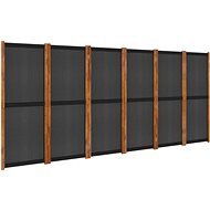 SHUMEE 6dílný paraván černý 420 × 180 cm - Room Divider