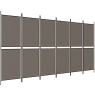 SHUMEE 6dílný paraván antracitový 300 × 200 cm textil - Paraván
