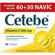 STADA Cetebe Vitamin C 500 mg s postupným uvolňováním 60 + 30 kapslí - Doplnok stravy