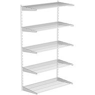 Walteco Wall Shelf Assembly Single, 1500 × 830 mm, white - Shelving Unit
