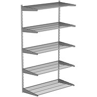 Walteco Wall Shelf Assembly Single, 1500 × 830 mm, silver - Shelving Unit