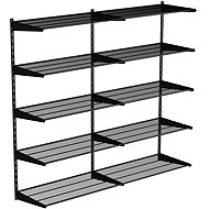 Walteco Wall Shelf Assembly Double, 1500 × 1630 mm, black - Shelving Unit