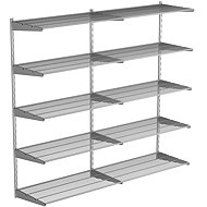 Walteco Wall Shelf Assembly Double, 1500 × 1630 mm, silver - Shelving Unit