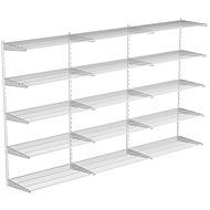 Walteco Wall Shelf Assembly Triple, 1500 × 2430 mm, white - Shelving Unit