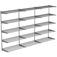 Walteco Triple Wall Mounted Shelving Unit, 1500 × 2430 mm, silver - Shelving Unit