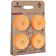 Walteco Set of furniture knobs, rings orange, diameter 40 mm, 4 pcs - Grip Handle