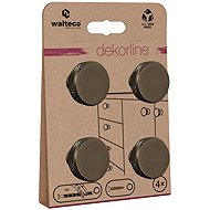 Walteco Set of furniture knobs Dieren, diameter 30 mm, aluminium anodised, brown, 4 pcs - Grip Handle