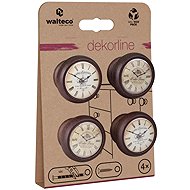 Walteco Set of furniture knobs Clock, diameter 40 mm, walnut, 4 pcs - Grip Handle