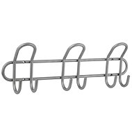 Walteco Metal hanger rail with 3 double hooks, matt chrome - Coat Hanger