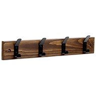 Walteco Rack rail made of scraped wood, rosewood - Coat Hanger