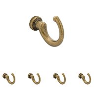 Walteco Brent II Hook, Antique Brass, 5pcs - Coat Hanger