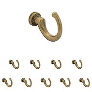 Walteco Brent II Hook, Antique Brass, 10 pcs - Coat Hanger