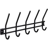 Walteco Kovová věšáková v černém matu s 5 háčky - Coat Hanger