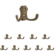 Walteco Romana II Coat Hook, Antique Brass, 10pcs - Coat Hanger