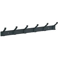 Walteco Hanger bar with 6 hooks, aluminium, matt black - Coat Hanger