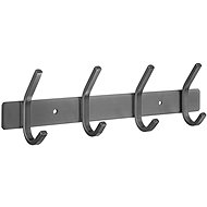 Walteco Stainless steel hanger bar with 4 hooks, anthracite - Coat Hanger