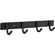 Walteco Black stainless steel hanger bar with 4 hooks - Coat Hanger