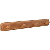 Walteco Hanger rail 730 × 100 mm, 4 hooks, recycled pine - Coat Hanger