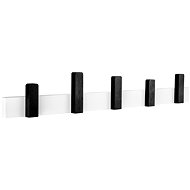 Walteco Black and white hanging rail with 5 hooks - Coat Hanger