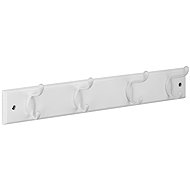 Walteco Hanger rail, 450 × 70 mm, 4 hooks, white MDF + white - Coat Hanger