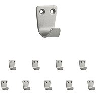 Walteco Small Hook, Matte Nickel, 10 pcs - Coat Hanger