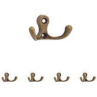 Walteco Romero II Coat Hook, Antique Brass, 5pcs - Coat Hanger