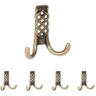 Walteco Borneo II Hooks, Antique Brass, 5pcs - Coat Hanger