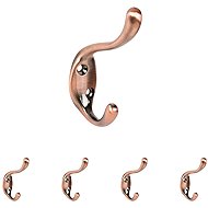 Walteco Věšák Sentini, antik měď, 5 ks - Coat Hanger