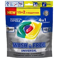 WASH&FREE Universal 15 + 2 pcs Doypack - Washing Capsules