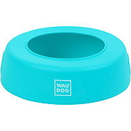 Waudog Non-spill silicone bowl 1 l, turquoise - Dog Bowl