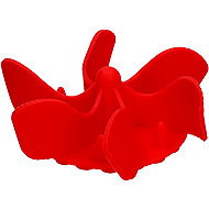 Eat Slow Live Longer Slow spiral bowl, red - Dog Bowl