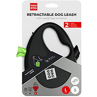 WAUDOG Self-retracting leash with bag tray, black 40 kg/5 m/L - Leash