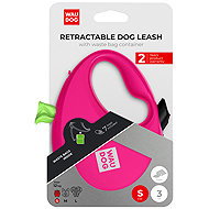 WAUDOG Self-retracting leash with bag tray, pink 12 kg/3 m/S - Leash