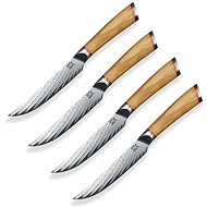 Dellinger Set of 4 steak knives olive - Knife Set