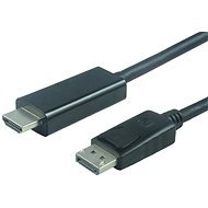 PremiumCord DisplayPort - HDMI csatlakozó, két méteres Fehér - Videokábel