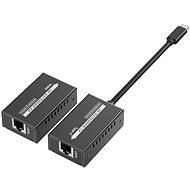 PremiumCord USB-C na HDMI extender přes Cat5e/6/6a 4K@60Hz na 60m - Booster