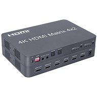 PremiumCord HDMI matrix switch 4 : 2 s audiom, 4K × 2K a FULL HD 1080p - Switch