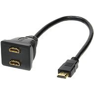 ROLINE HDMI  M --> 2x HDMI F, vergoldete Anschlüsse - Hub