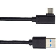 PremiumCord Kábel USB typ C/M zahnutý konektor 90° – USB 3.0 A/M, 2 m - Dátový kábel