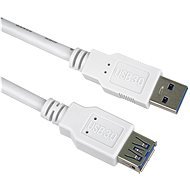 PremiumCord Hosszabbító kábel USB 3.0 Super-speed 5Gbps A-A, MF, 9pin, 0,5m fehér - Adatkábel