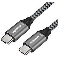 PremiumCord Kábel USB 3.2 Gen 1 USB-C male – USB-C male, bavlnené opletenie 1 m - Dátový kábel