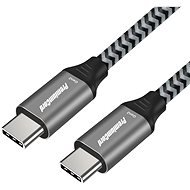 PremiumCord USB-C kabel ( USB 3.2 GEN 2, 3 A, 60 W, 20 Gbit/s ) bavlnené opletenie 0,5 m - Dátový kábel