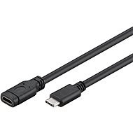 PremiumCord USB-C/male 3.1 to USB-C/female - 1m, fekete, hosszabbító - Adatkábel