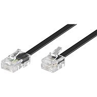 PremiumCord telephone straight 8P4C (RJ-45) plug - 6P4C (RJ-11) plug 3m - black - Connector Cable