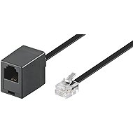 PremiumCord 6P4C (RJ-11) Plug 6P4C (RJ-11) Jack 6m - black - Telephone Cable 