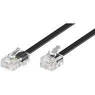 PremiumCord 8P4C (RJ-45) Plug 6P4C (RJ-11) Plug 6m - Black - Telephone Cable 