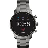 Fossil Explorist HR Smoke Stainless Steel - Chytré hodinky