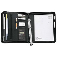 WEDO conference A4, synthetic leather, with zipper, black - Document Folder