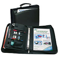 WEDO conference A4, synthetic leather, with handle and zipper, black - Document Folder